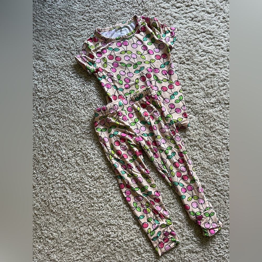 Posh peanut summer cherry pajama set short sleeve and pant